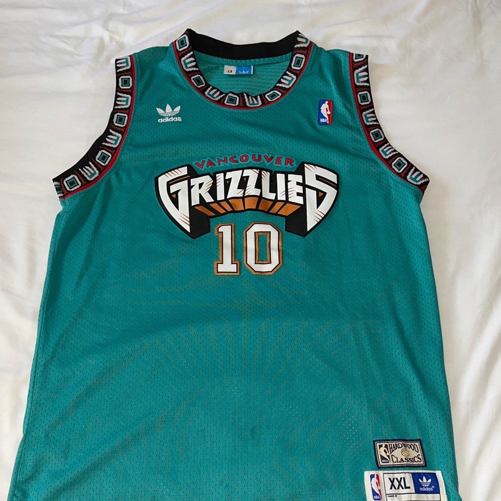 Mike Bibby Adidas Vancouver Grizzlies Teal Jersey